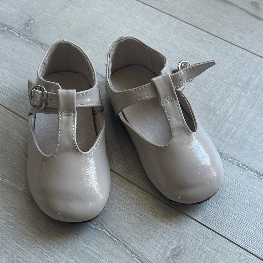 Zara Patent T Strap Sandals
